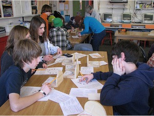 Students assemble sundials