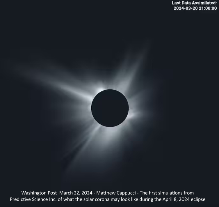 nass news 2024 mar solar corona prediction for 8 Apr 2024