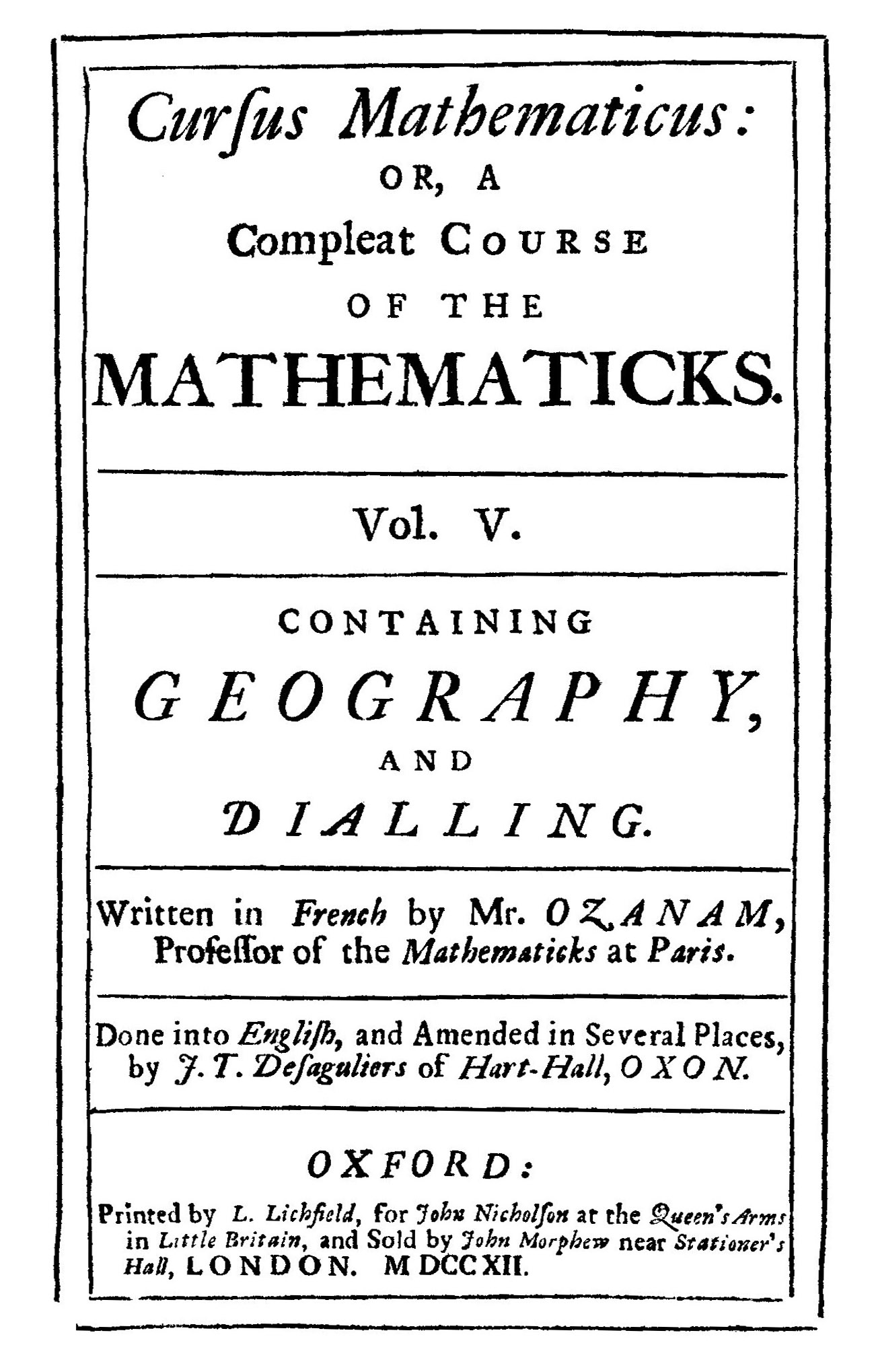 Ozanam1712Treatise